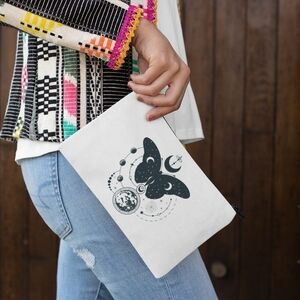 Butterfly moon Zipper pouch  for makeup